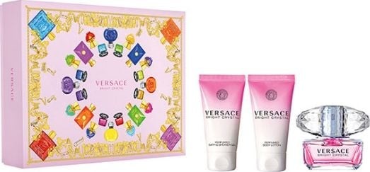 Versace Zestaw Bright Crystal EDT spray 50ml + BL 50ml + SG 50ml 8011003862160