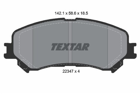 TEXTAR Zestaw klocków hamulcowych, hamulce tarczowe 2234701