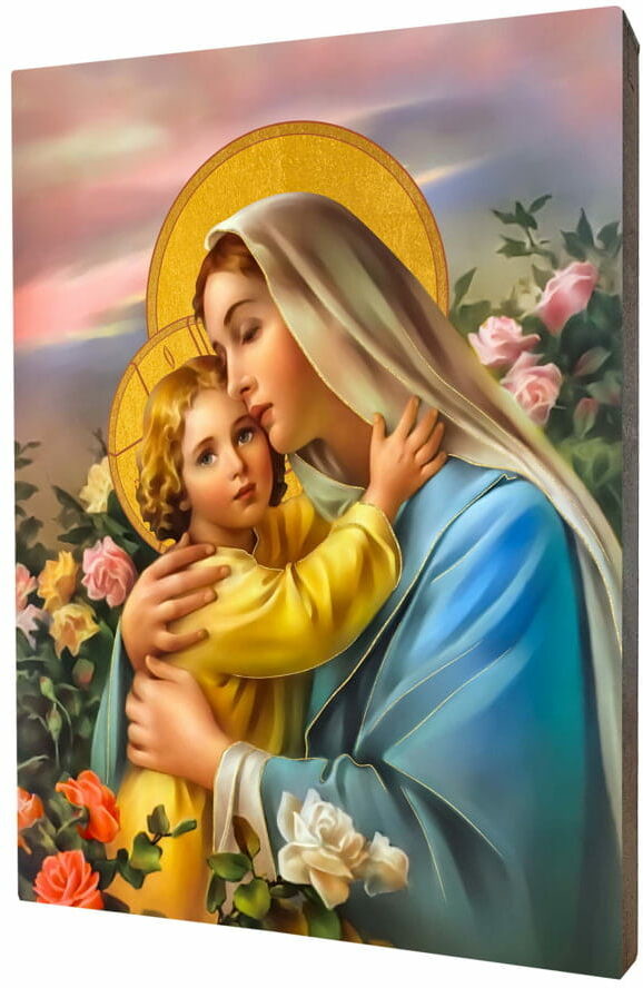 Art Christiana Ikona z pięknym wizerunkiem Matki Bożej ACHI222