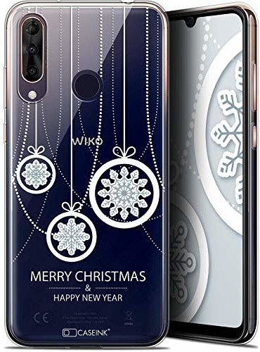 Wiko Caseink Pokrowiec ochronny na 6,3 cala View 3 Pro, ultracienkie Boże Narodzenie 2017 CRYSPRNTVIEW3PROXMASBALLS