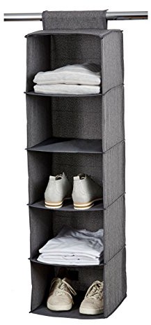 STORE.IT Store.IT wiszący organizer, 5 kieszenie, poliester/MDF, szary, 30 x 30 x 100 cm 672661