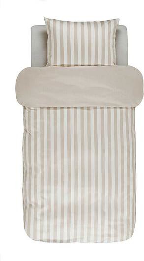 Marc O'Polo Pościel Classic Stripe beżowa 140 x 220 cm z poszewką na poduszkę 60 x 70 cm 730001-100NL-177
