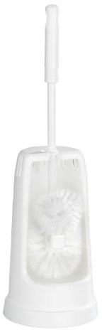 Wenko WENKO 19620100-WC Standard Biały  uchwyt na szczotkę do WC, z krawędzią środek do czyszczenia, tworzywo sztuczne, 12 x 39 x 12 cm, biały 19620100