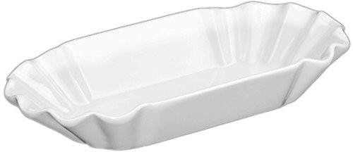 Holst Porzellan Holst SL 105 porcelanowy talerzyk na frytki, 15 cm, o kształcie jednorazowego talerzyka kartonowego, 15 cm SL 105