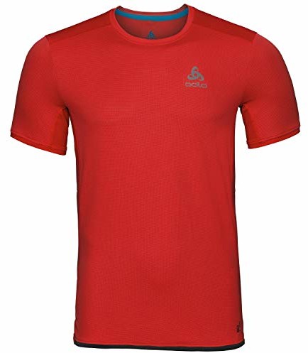 Odlo BL TOP Crew neck s/s OMNIUS F-Dry T-shirt, czerwony, S 312332
