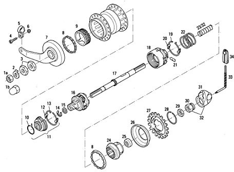 Sram 2135372000 osi, biały, 13 x 15 x 13 cm 65.0509.129.000