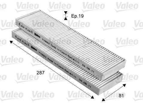 VALEO Filtr, wentylacja przestrzeni pasażerskiej 715662