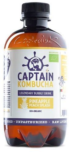 Bio Captain kombucha Napój Captain Kombucha Pineapple Peach Splash - ananas brzoskwinia 400ml 663-uniw