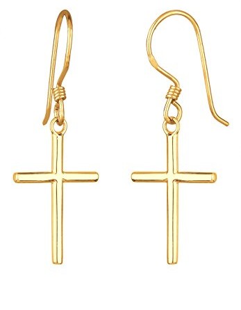 Elli krzyż kolczyki damskie 925 srebro wysokiej próby, srebro 0311132713