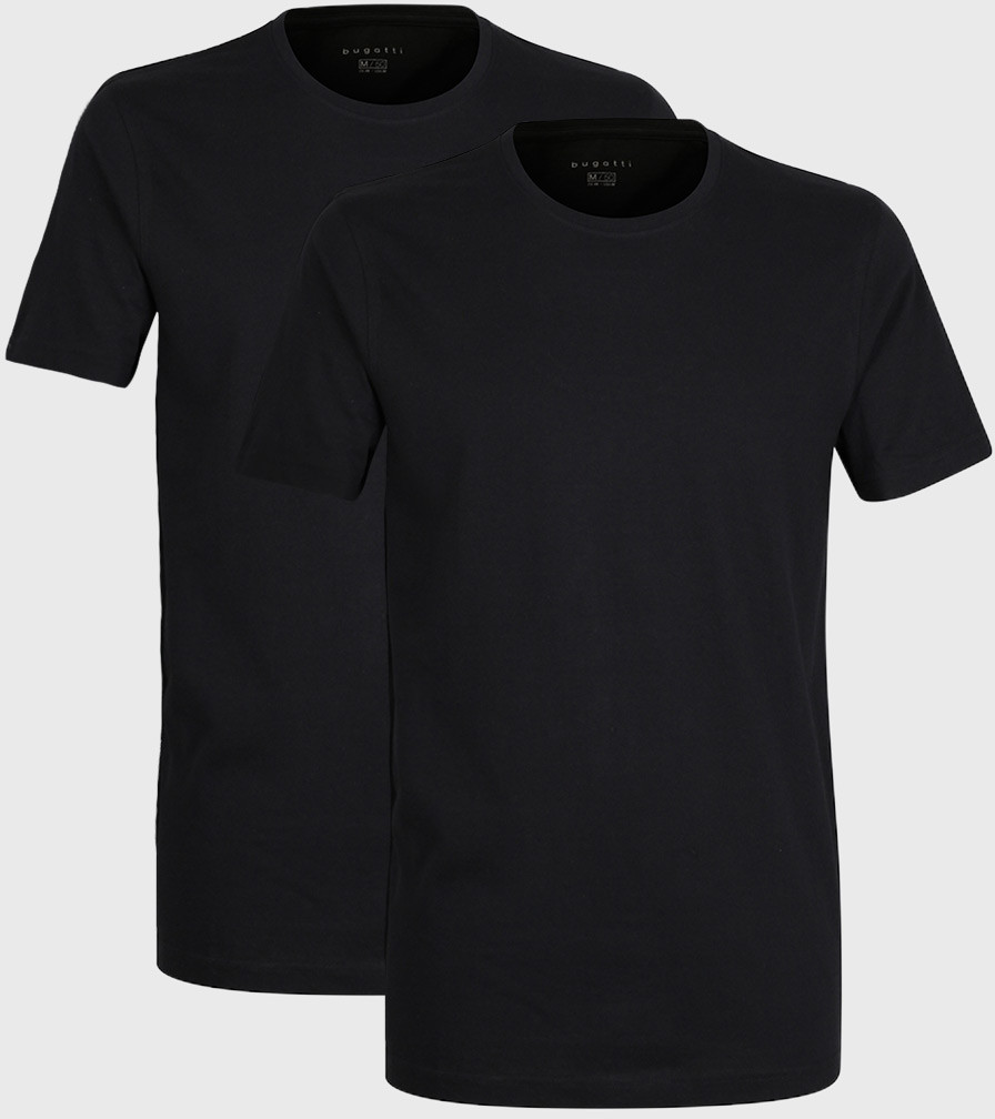 Bugatti 2 PACK czarnych T-shirtów Bugatti O-Neck