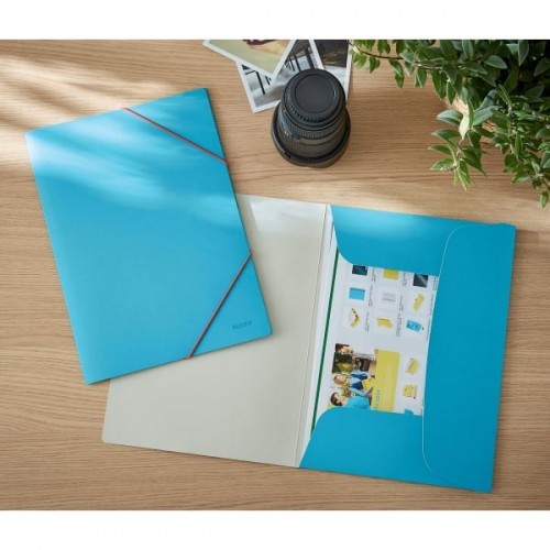 Leitz Teczka kartonowa z gumką narożną A4 COSY SOFT TOUCH niebieska morska /30020061/ ES1493-1