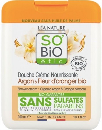 So Bio etic SO BIO, Krem pod prysznic Argan i Kwiat Pomarańczy, 300 ml 3517360002515