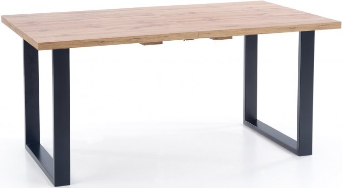 Halmar Stół rozkładany VENOM dąb wotan, nogi czarne 35-185/85 cm