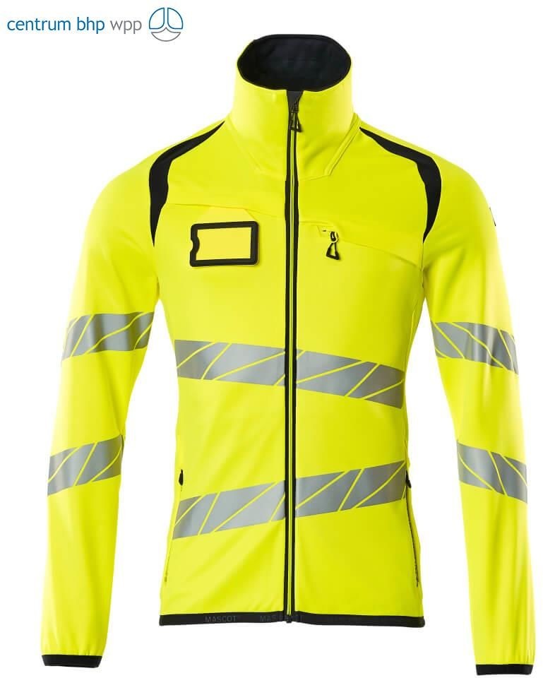 Mascot workwear ACCELERATE SAFE BLUZA POLAROWA Z ZAMKIEM BŁYSKAWICZNYM; ŻÓŁTY HI-VIS/CIEMNY GRANAT (5XL)