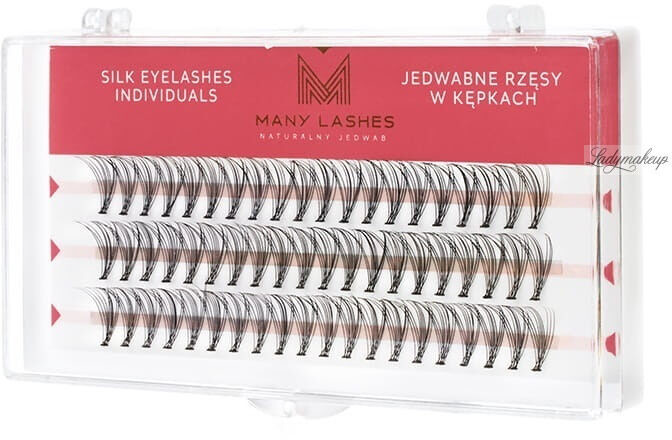 Many Beauty Many Beauty - Many Lashes - Silk Eyelashes Individuals - Jedwabne rzęsy w kępkach - 10D - 0,10 Standard - CC-12mm