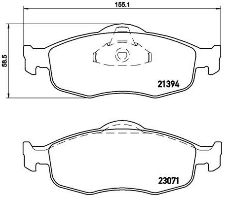 BREMBO Zestaw klocków hamulcowych, hamulce tarczowe P 24 037