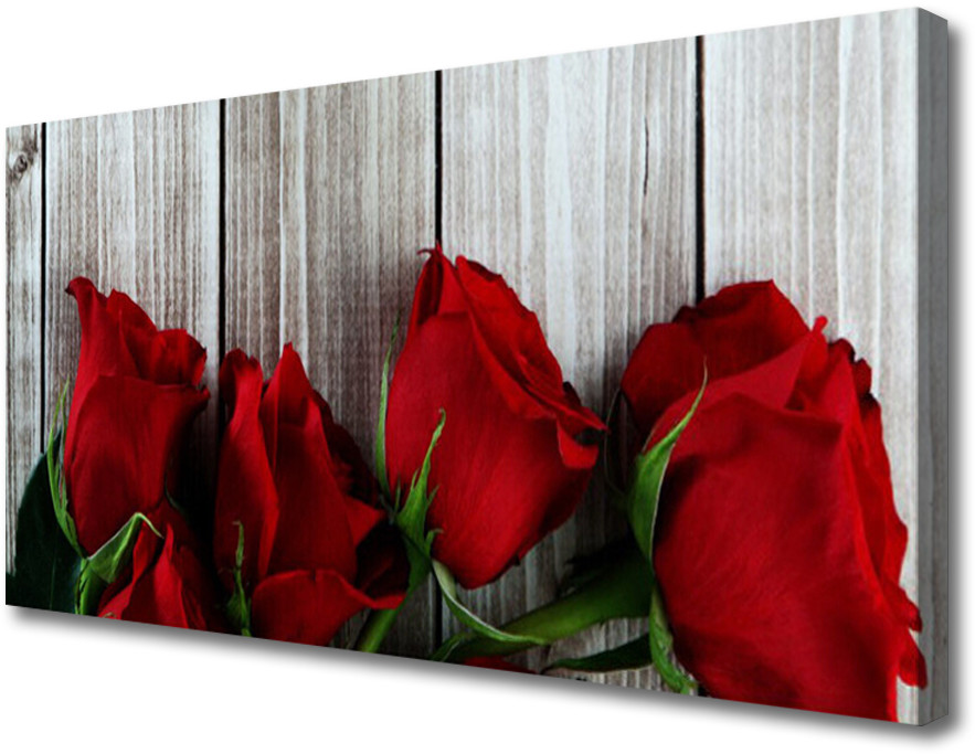 PL Tulup Obraz Canvas Róże Kwiaty Roślina 120x60cm