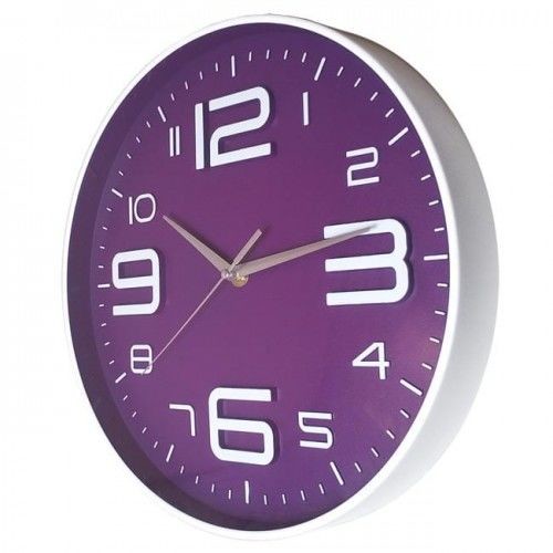 Atrix Nowoczeny zegar ścienny ALFA fioletowy ATE3436V