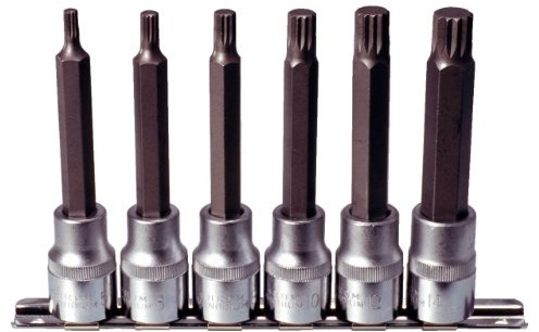 KS Tools 911.1358 1/2 cala Komplet nasadka stykowa bit do śrub XZN, wielozębowych Lang, 6-częściowy, M5-M14 4042146046401