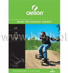 Canson Blok techniczny A3 czarny 10 160g