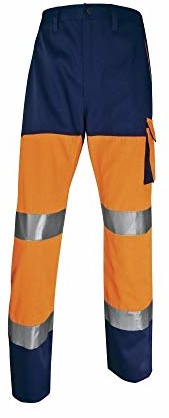 Deltaplus Deltaplus PHPA2OMGT Panostyle spodnie robocze z poliestru/bawełny, neonorange granatowy, rozmiar L PHPA2OMGT