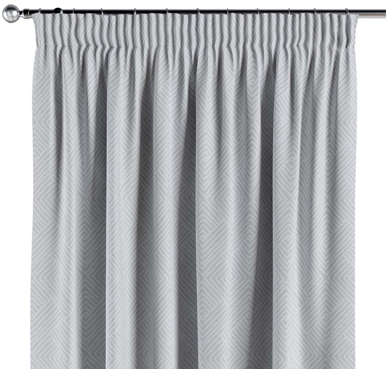 Dekoria pl pl Zasłona na taśmie marszczącej 1 szt. szaro-białe wzory geometryczne 1szt 130 × 260 cm Sunny 300-143-43