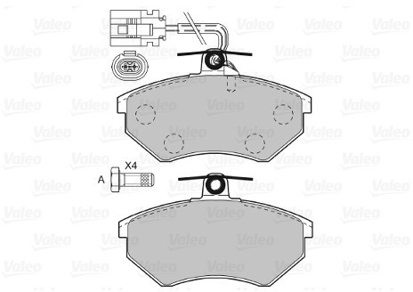 VALEO Klocki hamulcowe - komplet 598484