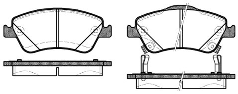 RoadHouse Zestaw klocków hamulcowych, hamulce tarczowe 21310.02