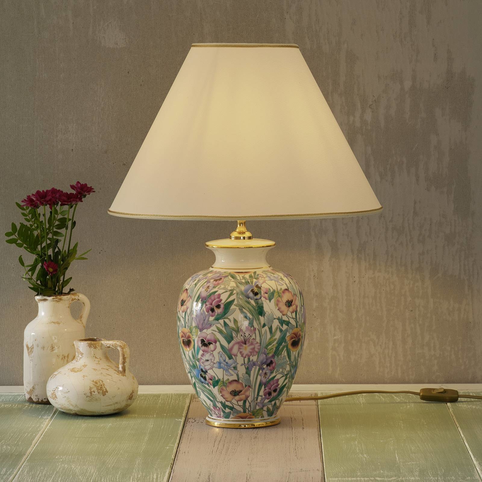 AUSTROLUX BY KOLARZ KOLARZ Giardino Panse kwiatowa lampa stołowa 40 cm