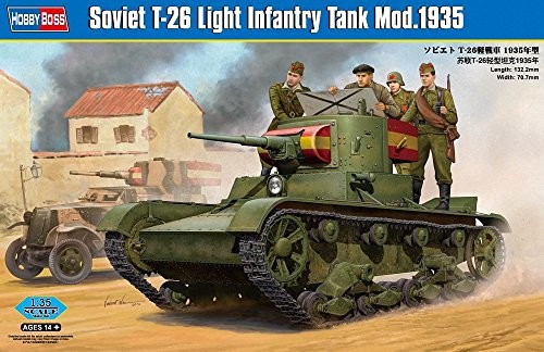 Hobby Boss 82496 modelarstwo komplet Soviet T 26 Light Infantry Tank Mod.1935