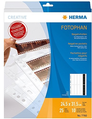 Herma HERMA 7760 koszulki na negatywy (do 10 X 4 paski) 25 sztuki 7760