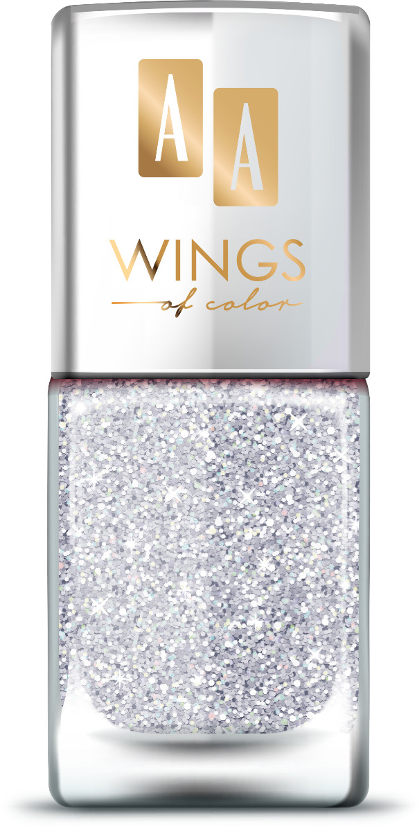 Oceanic AA Wings of Color Summer Festival brokatowy holograficzny lakier do paznokci 102 SILVER 11 ml
