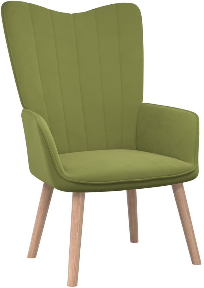 vidaXL Fotel, jasnozielony, obity aksamitem