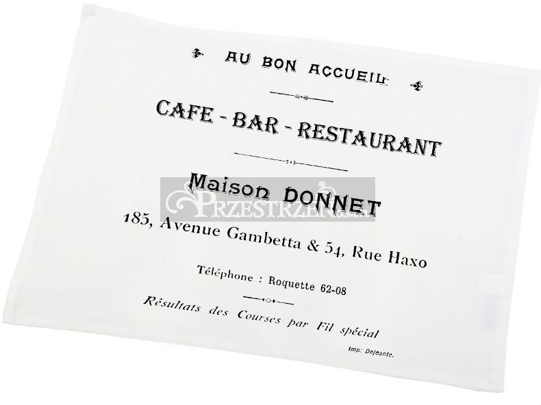 French Home DWIE SERWETY OZDOBNE CAFE BAR BIEL