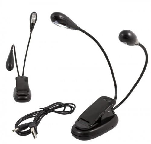 APTEL Podwójna lampka LED z klipsem ZD33