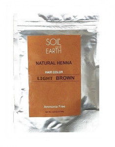 Soil and earth Ekskluzywna Henna do włosów Indyjska JASNY BRĄZ 100g Soil and Earth