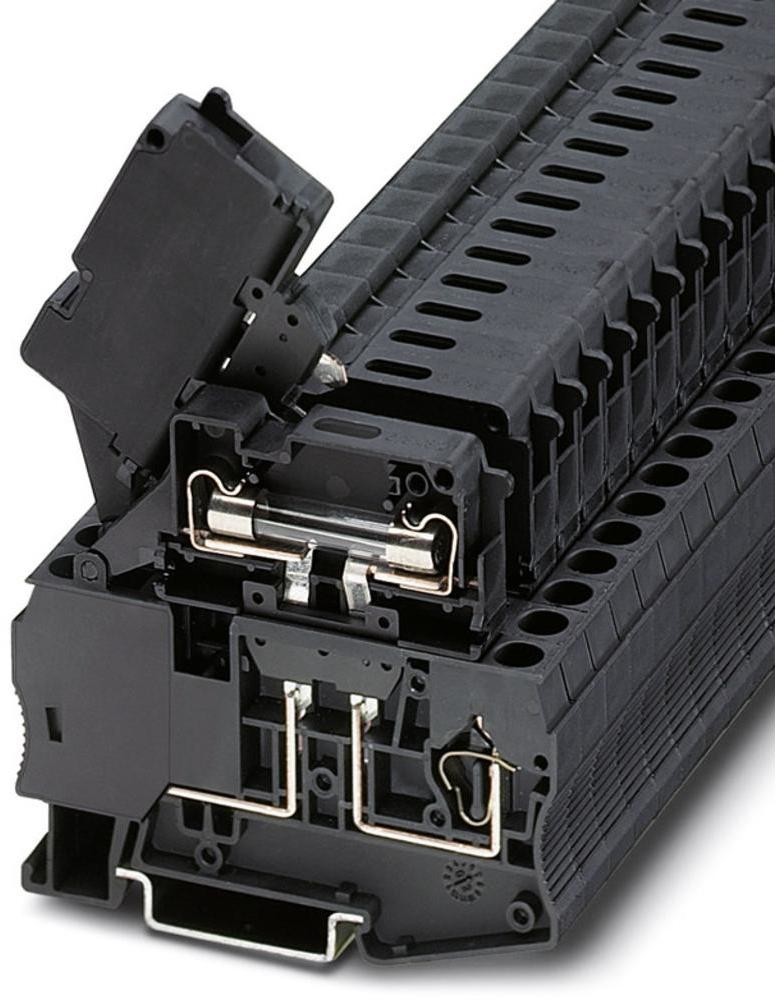 Phoenix Contact Zabezpieczający zacisk szeregowy ST 4-HESILA 250 6 3X32) ST 4-HESILA 250 6 3X32) Phoenix Contact 3038778 czarny Zawartość 50 szt ST 4-HESILA 250 6 3X32)