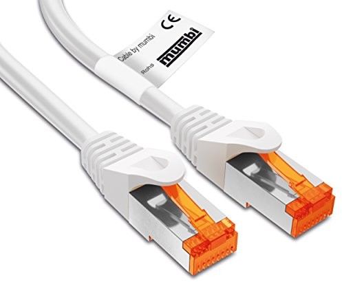 mumbi Ethernet LAN kabel sieciowy, biały 500cm 13839-Netzwerkkabel CAT 6