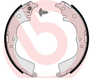 BREMBO Zestaw szczęk hamulcowych S 83 537