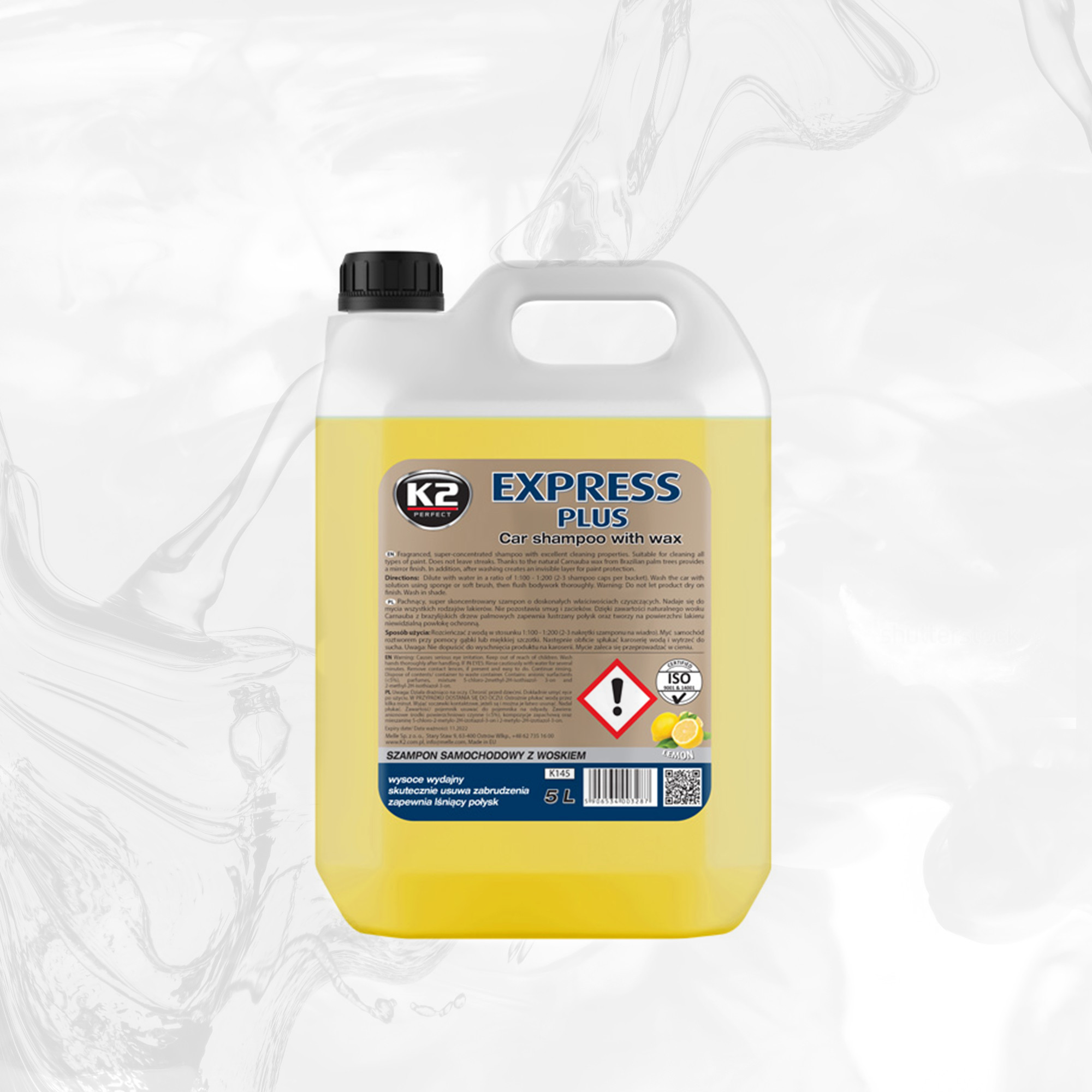 K2 EXPRESS PLUS 5 extra wydajny szampon z woskiem Carnauba - 5L