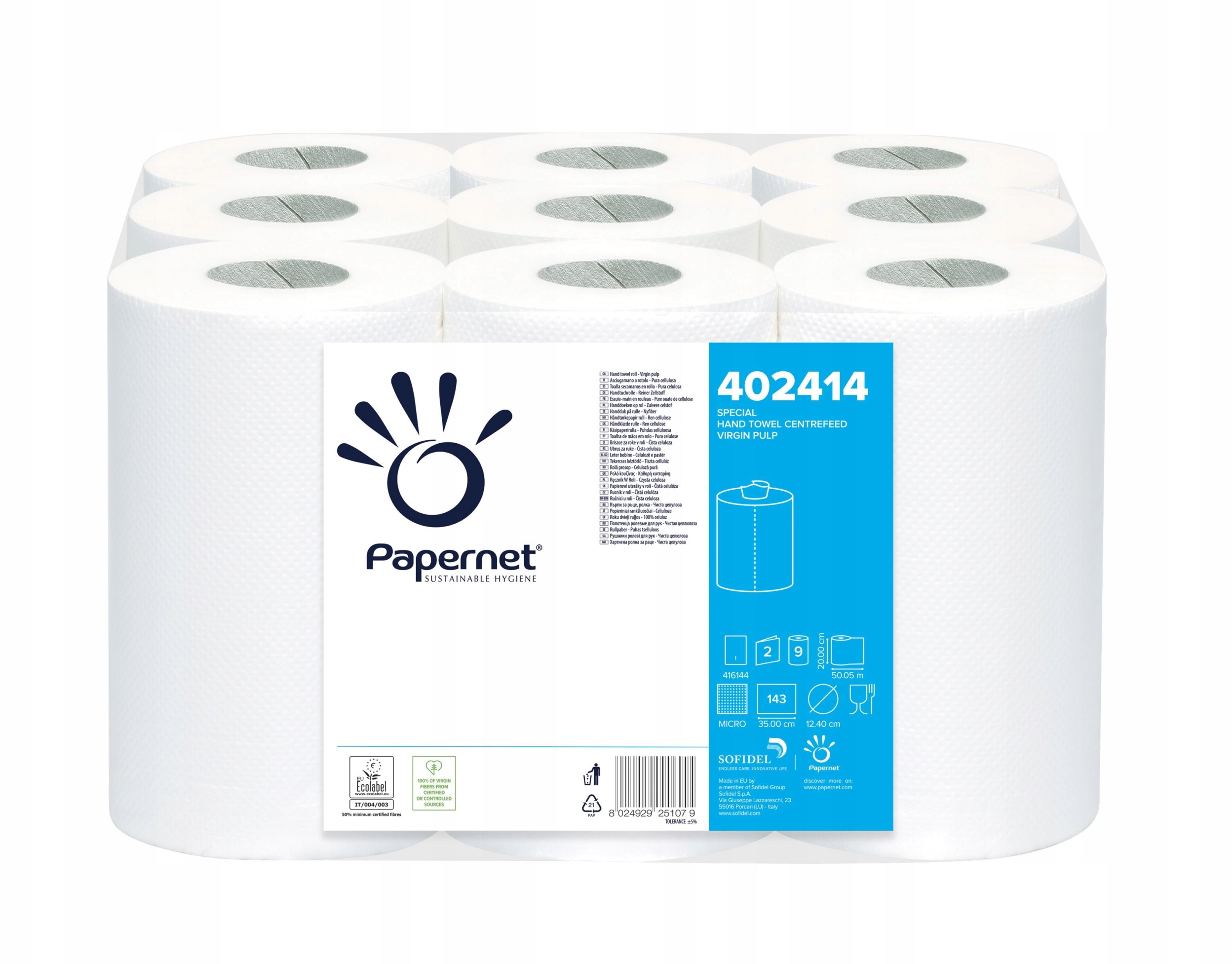 Ręcznik 2W Papernet 402414 Premium 52,5m 9 rolek