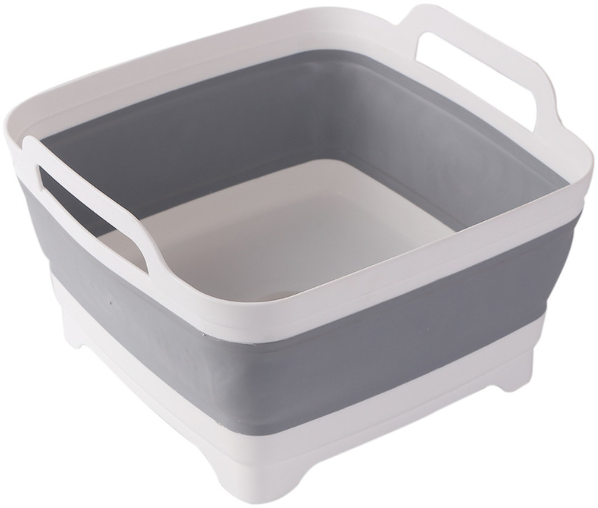 4Home Składana silikonowa umywalka Clean z odpływem