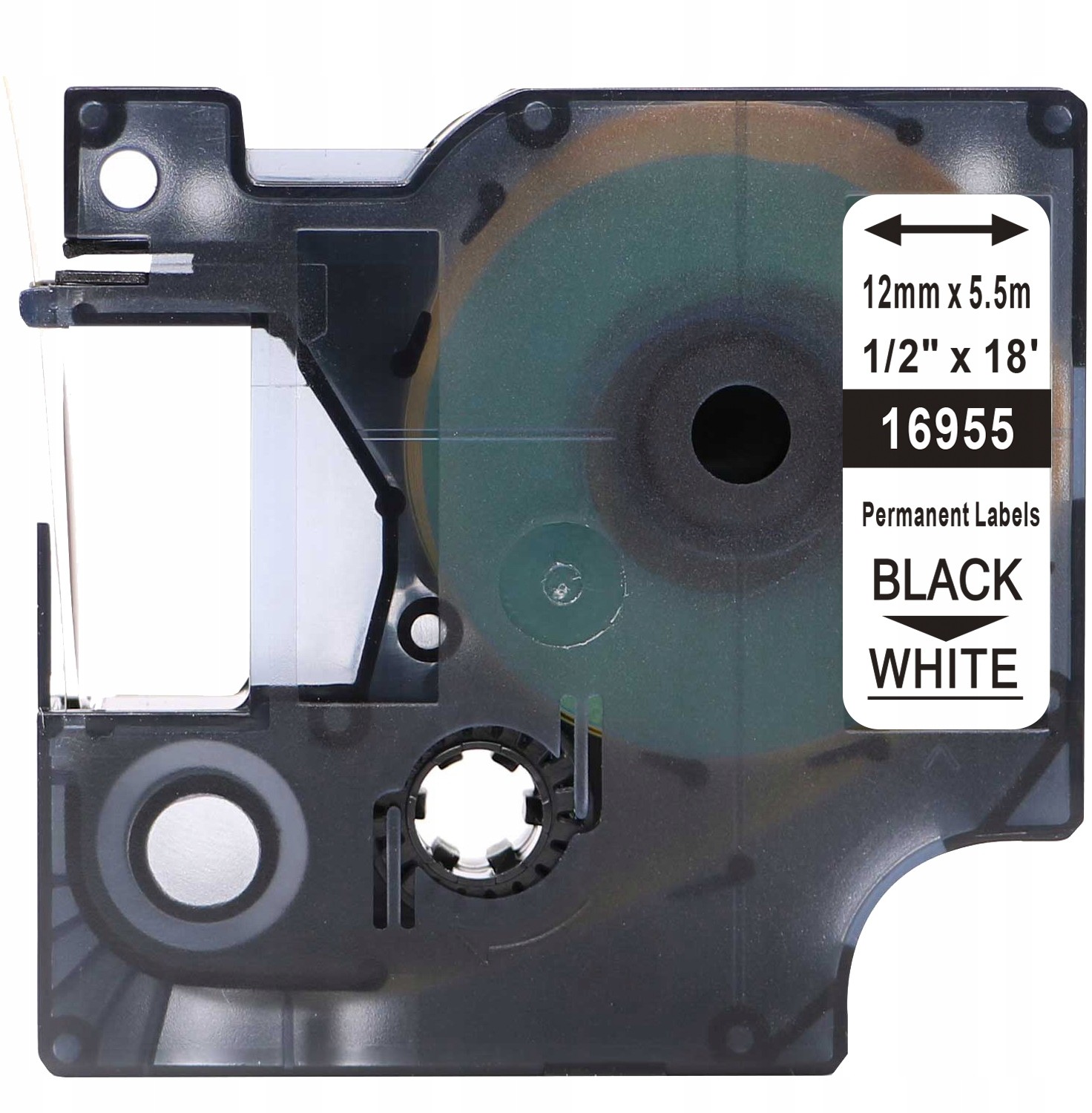 Dymo Taśma poliestrowa do D1 12mm 5,5m biała 16955
