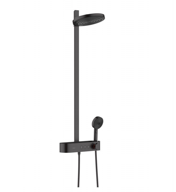 Hansgrohe Pulsify ShowerTablet Select Zestaw prysznicowy natynkowy termostatyczny z deszczownicą czarny mat 24241670