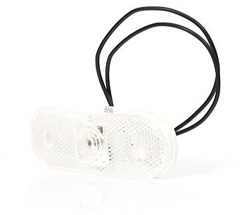 WAŚ Lampa LED obrysowa przednia biała owalna (231) was231