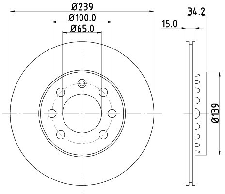 HELLA PAGID Tarcza hamulcowa PAGID 8DD355107-581