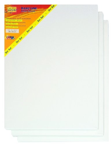 KREUL Solo Goya 631010 Basic Line na blejtramie, 10 x 10 cm, opakowanie potrójne 633040