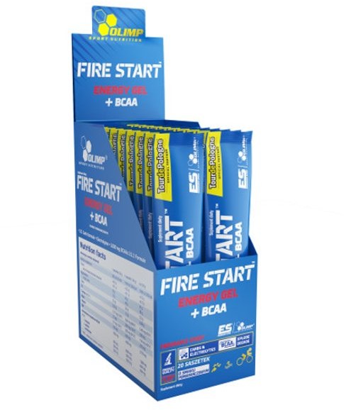 Olimp Żel energetyczny, Fire Start Energy GeL + BCAA, 36 g, zielone jabłko
