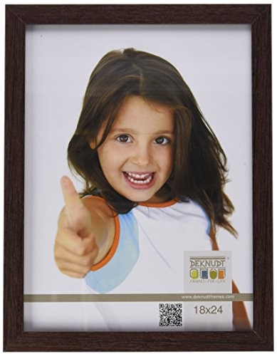 Deknudt Frames Deknudt klatek Basic ramka na zdjęcia, drewno/MDF, brązowy, 18 x 24 cm S44CH4-18.0X24.0