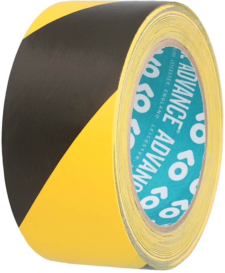 Advance Tapes Tapes 5803 - Taśma ostrzegawcza, czarno-żółta, 50 mm x 33 m